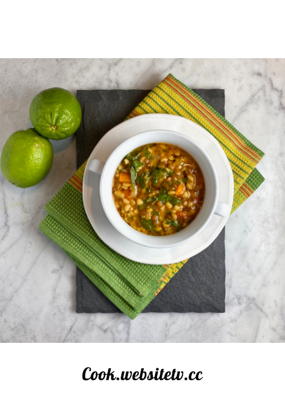 Persian Barley-Lentil Soup with Spinach